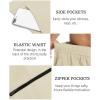 imageCOOFANDY Mens Hybrid Casual Golf Shorts 9quot Stretch Lightweight Quick Dry Summer Hiking Travel Shorts with Zipper PocketsMoon Grey