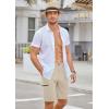 imageCOOFANDY Mens Hybrid Casual Golf Shorts 9quot Stretch Lightweight Quick Dry Summer Hiking Travel Shorts with Zipper PocketsMoon Grey
