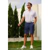 imageCOOFANDY Mens Hybrid Casual Golf Shorts 9quot Stretch Lightweight Quick Dry Summer Hiking Travel Shorts with Zipper PocketsNavy Blue