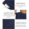 imageCOOFANDY Mens Hybrid Casual Golf Shorts 9quot Stretch Lightweight Quick Dry Summer Hiking Travel Shorts with Zipper PocketsNavy Blue