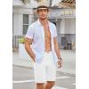imageCOOFANDY Mens Hybrid Casual Golf Shorts 9quot Stretch Lightweight Quick Dry Summer Hiking Travel Shorts with Zipper PocketsWhite