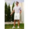 imageCOOFANDY Mens Hybrid Casual Golf Shorts 9quot Stretch Lightweight Quick Dry Summer Hiking Travel Shorts with Zipper PocketsWhite