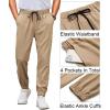 imageCOOFANDY Mens Joggers Pants Regular Fit Casual Pants Lightweight Elastic Waistband Pants with Pockets01khaki