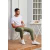 imageCOOFANDY Mens Joggers Pants Regular Fit Casual Pants Lightweight Elastic Waistband Pants with PocketsArmy Green