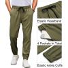 imageCOOFANDY Mens Joggers Pants Regular Fit Casual Pants Lightweight Elastic Waistband Pants with PocketsArmy Green