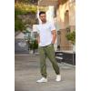 imageCOOFANDY Mens Joggers Pants Regular Fit Casual Pants Lightweight Elastic Waistband Pants with PocketsArmy Green