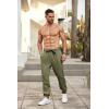 imageCOOFANDY Mens Joggers Pants Regular Fit Casual Pants Lightweight Elastic Waistband Pants with PocketsArmy Green