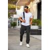 imageCOOFANDY Mens Joggers Pants Regular Fit Casual Pants Lightweight Elastic Waistband Pants with PocketsBlack