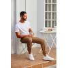 imageCOOFANDY Mens Joggers Pants Regular Fit Casual Pants Lightweight Elastic Waistband Pants with PocketsBrown