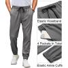 imageCOOFANDY Mens Joggers Pants Regular Fit Casual Pants Lightweight Elastic Waistband Pants with PocketsDark Grey