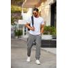 imageCOOFANDY Mens Joggers Pants Regular Fit Casual Pants Lightweight Elastic Waistband Pants with PocketsDark Grey