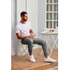 imageCOOFANDY Mens Joggers Pants Regular Fit Casual Pants Lightweight Elastic Waistband Pants with PocketsDark Grey
