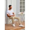 imageCOOFANDY Mens Joggers Pants Regular Fit Casual Pants Lightweight Elastic Waistband Pants with PocketsLight Khaki