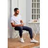 imageCOOFANDY Mens Joggers Pants Regular Fit Casual Pants Lightweight Elastic Waistband Pants with PocketsNavy Blue