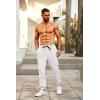 imageCOOFANDY Mens Joggers Pants Regular Fit Casual Pants Lightweight Elastic Waistband Pants with PocketsWhite