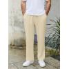imageCOOFANDY Mens Knit Sweatpants Lightweight Open Bottom Casual Pants Drawstring Jogger Yoga Pants with PocketsBeige