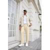 imageCOOFANDY Mens Knit Sweatpants Lightweight Open Bottom Casual Pants Drawstring Jogger Yoga Pants with PocketsBeige