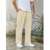 imageCOOFANDY Mens Knit Sweatpants Lightweight Open Bottom Casual Pants Drawstring Jogger Yoga Pants with PocketsBeige