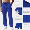 imageCOOFANDY Mens Knit Sweatpants Lightweight Open Bottom Casual Pants Drawstring Jogger Yoga Pants with PocketsBlue