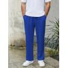 imageCOOFANDY Mens Knit Sweatpants Lightweight Open Bottom Casual Pants Drawstring Jogger Yoga Pants with PocketsBlue