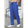 imageCOOFANDY Mens Knit Sweatpants Lightweight Open Bottom Casual Pants Drawstring Jogger Yoga Pants with PocketsBlue