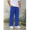 imageCOOFANDY Mens Knit Sweatpants Lightweight Open Bottom Casual Pants Drawstring Jogger Yoga Pants with PocketsBlue