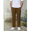 imageCOOFANDY Mens Knit Sweatpants Lightweight Open Bottom Casual Pants Drawstring Jogger Yoga Pants with PocketsBrown