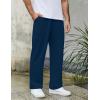 imageCOOFANDY Mens Knit Sweatpants Lightweight Open Bottom Casual Pants Drawstring Jogger Yoga Pants with PocketsDark Blue