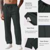 imageCOOFANDY Mens Knit Sweatpants Lightweight Open Bottom Casual Pants Drawstring Jogger Yoga Pants with PocketsDark Grey