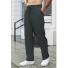 imageCOOFANDY Mens Knit Sweatpants Lightweight Open Bottom Casual Pants Drawstring Jogger Yoga Pants with PocketsDark Grey
