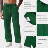 imageCOOFANDY Mens Knit Sweatpants Lightweight Open Bottom Casual Pants Drawstring Jogger Yoga Pants with PocketsGreen