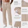 imageCOOFANDY Mens Knit Sweatpants Lightweight Open Bottom Casual Pants Drawstring Jogger Yoga Pants with PocketsGrey