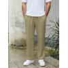 imageCOOFANDY Mens Knit Sweatpants Lightweight Open Bottom Casual Pants Drawstring Jogger Yoga Pants with PocketsKhaki