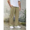 imageCOOFANDY Mens Knit Sweatpants Lightweight Open Bottom Casual Pants Drawstring Jogger Yoga Pants with PocketsKhaki