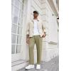 imageCOOFANDY Mens Knit Sweatpants Lightweight Open Bottom Casual Pants Drawstring Jogger Yoga Pants with PocketsKhaki