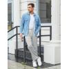 imageCOOFANDY Mens Knit Sweatpants Lightweight Open Bottom Casual Pants Drawstring Jogger Yoga Pants with PocketsLight Grey