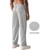 imageCOOFANDY Mens Knit Sweatpants Lightweight Open Bottom Casual Pants Drawstring Jogger Yoga Pants with PocketsLight Grey