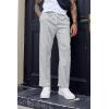 imageCOOFANDY Mens Knit Sweatpants Lightweight Open Bottom Casual Pants Drawstring Jogger Yoga Pants with PocketsLight Grey