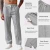 imageCOOFANDY Mens Knit Sweatpants Lightweight Open Bottom Casual Pants Drawstring Jogger Yoga Pants with PocketsLight Grey