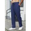 imageCOOFANDY Mens Knit Sweatpants Lightweight Open Bottom Casual Pants Drawstring Jogger Yoga Pants with PocketsNavy Blue