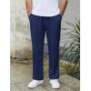 imageCOOFANDY Mens Knit Sweatpants Lightweight Open Bottom Casual Pants Drawstring Jogger Yoga Pants with PocketsNavy Blue