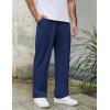 imageCOOFANDY Mens Knit Sweatpants Lightweight Open Bottom Casual Pants Drawstring Jogger Yoga Pants with PocketsNavy Blue