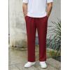 imageCOOFANDY Mens Knit Sweatpants Lightweight Open Bottom Casual Pants Drawstring Jogger Yoga Pants with PocketsWine Red