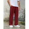 imageCOOFANDY Mens Knit Sweatpants Lightweight Open Bottom Casual Pants Drawstring Jogger Yoga Pants with PocketsWine Red