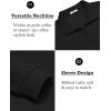 imageCOOFANDY Mens Quarter Zip Pullover Long Sleeve Casual 14 Zip Sweatshirt Lightweight Solid Shirts Regular FitAll Black