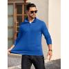 imageCOOFANDY Mens Quarter Zip Pullover Long Sleeve Casual 14 Zip Sweatshirt Lightweight Solid Shirts Regular FitBlue