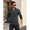 imageCOOFANDY Mens Quarter Zip Pullover Long Sleeve Casual 14 Zip Sweatshirt Lightweight Solid Shirts Regular FitDrak Grey