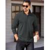 imageCOOFANDY Mens Quarter Zip Pullover Long Sleeve Casual 14 Zip Sweatshirt Lightweight Solid Shirts Regular FitDrak Grey