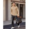 imageCOOFANDY Mens Quarter Zip Pullover Long Sleeve Casual 14 Zip Sweatshirt Lightweight Solid Shirts Regular FitKhaki