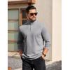 imageCOOFANDY Mens Quarter Zip Pullover Long Sleeve Casual 14 Zip Sweatshirt Lightweight Solid Shirts Regular FitLight Grey Heather